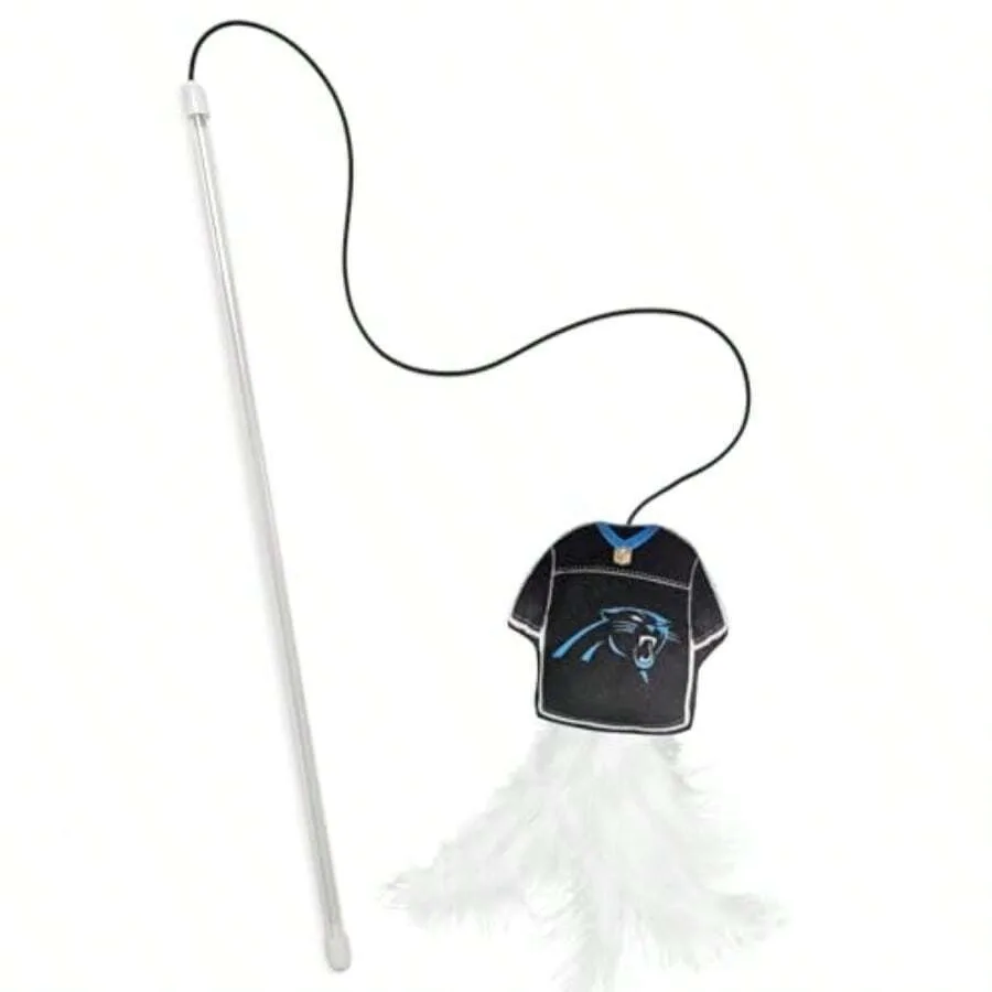 

【New Arrival】NFL Carolina Panthers Themed Cat Teaser Wand Interactive Feather Toy for Cats