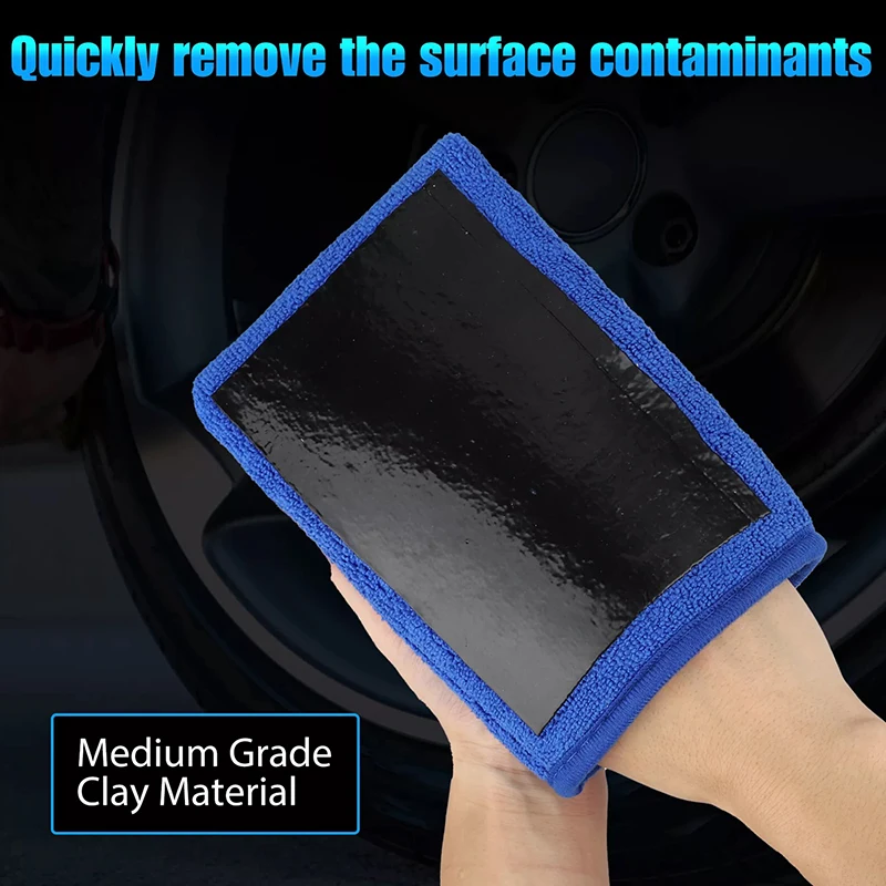 2Pcs Auto Detailing Mitt Reusable Car Paint Cleaning Glove Effective Cleaning Clay Decontamination Mitt For Polishing Cars Paint