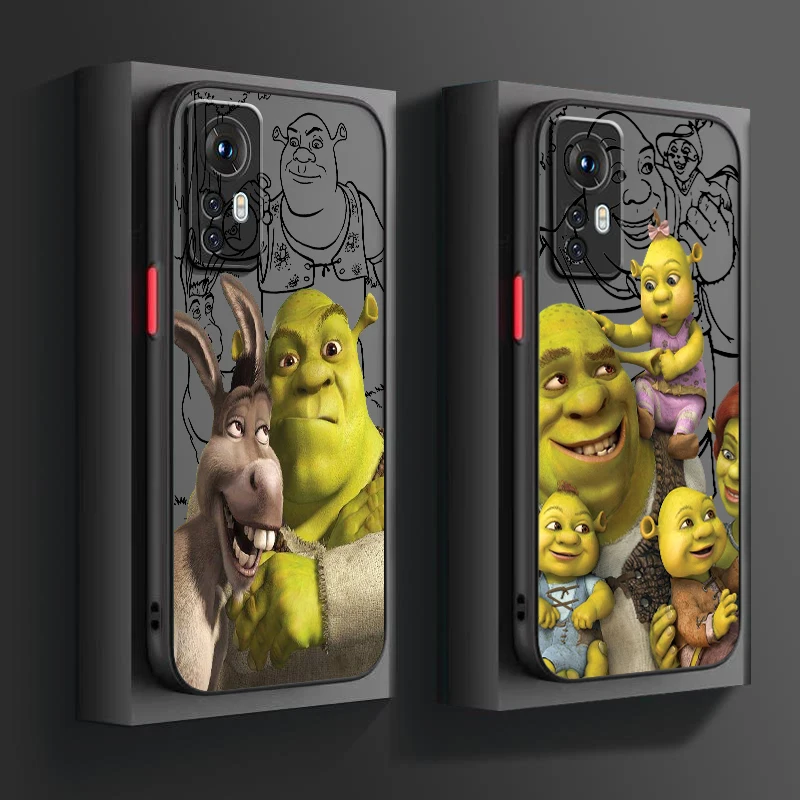 C-Cartoons Moive S-Shreks Coon Frosted Translucent For Xiaomi Mi 13 12 12T 11T 11 11i 10T 10 9T Pro Lite Ultra 5G Funda