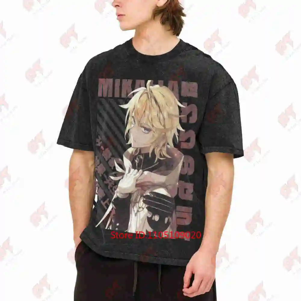 Owari No Seraph Mikaela Vintage Washed Tee Pure Cotton T-Shirt