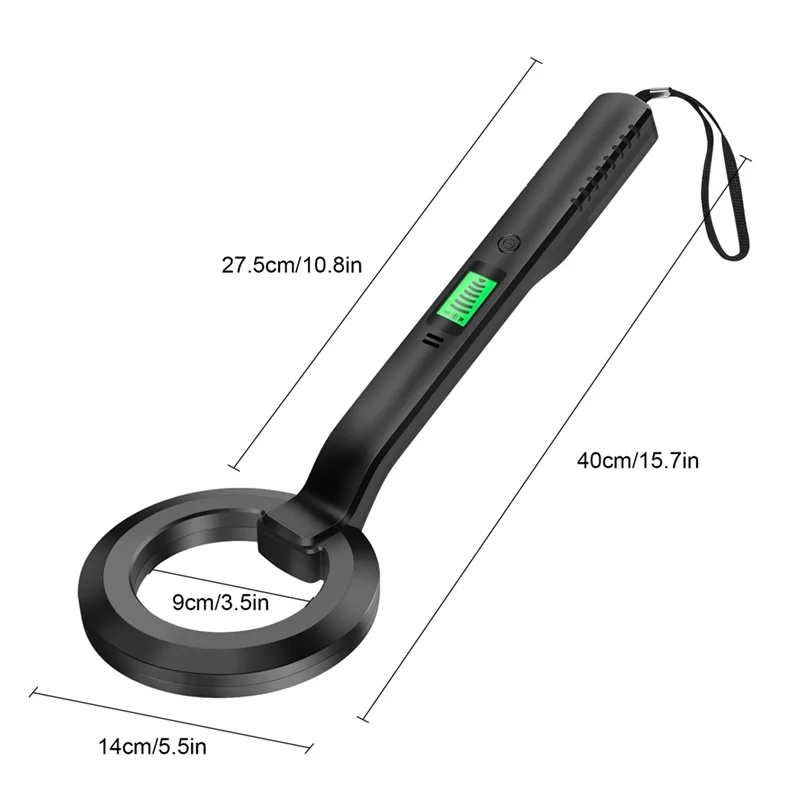 AK51-Metal Allarme portatile Scanner per metalli ad alta sensibilità Controllore di sicurezza Pinpointer Bobina di ricerca Strumento di rilevamento metalli