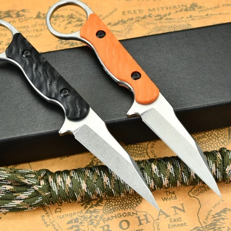 

Высококачественный прочный портативный прямой нож с оболочкой K, универсальный спасательный нож EDC для охоты и приключений на открытом воздухе, самообороны