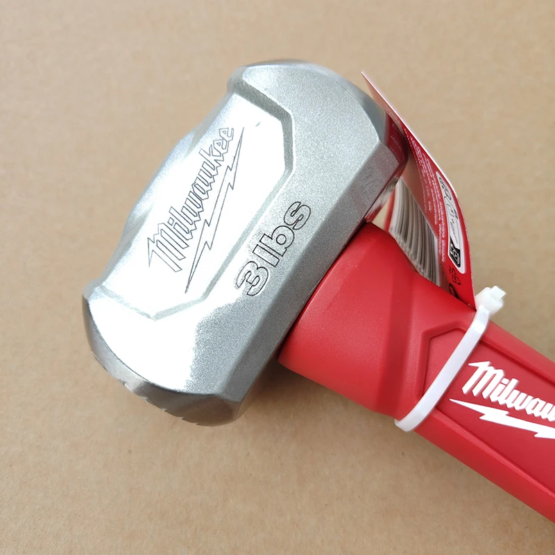 Milwaukee 4932478255 3 lbs Dual Face Drilling Club Hammer Smooth & Milled Fiberglass Handle