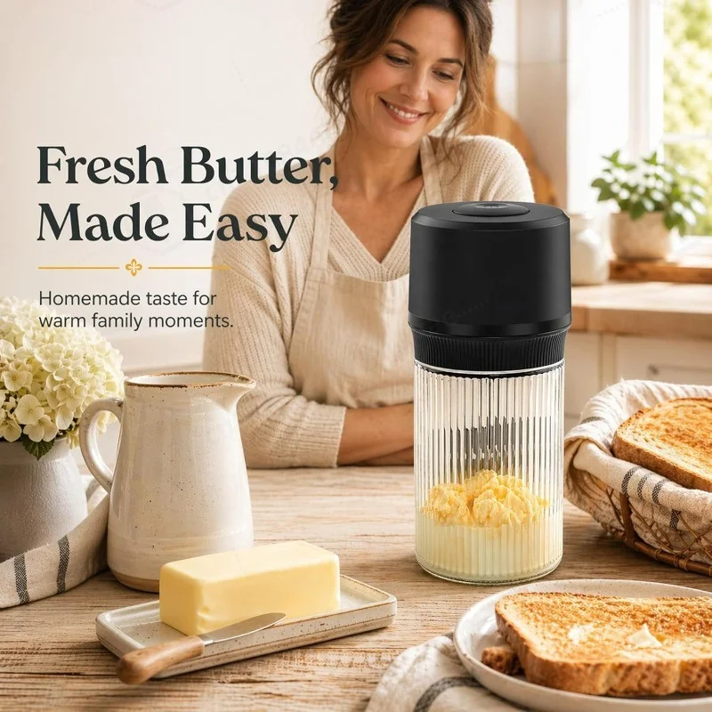 Hand Crank & Electric Butter Churn Mixer