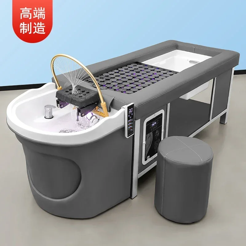 Water circulation shampoo bed, foot therapy, moxibustion, Thai style massage, head therapy, fumigation