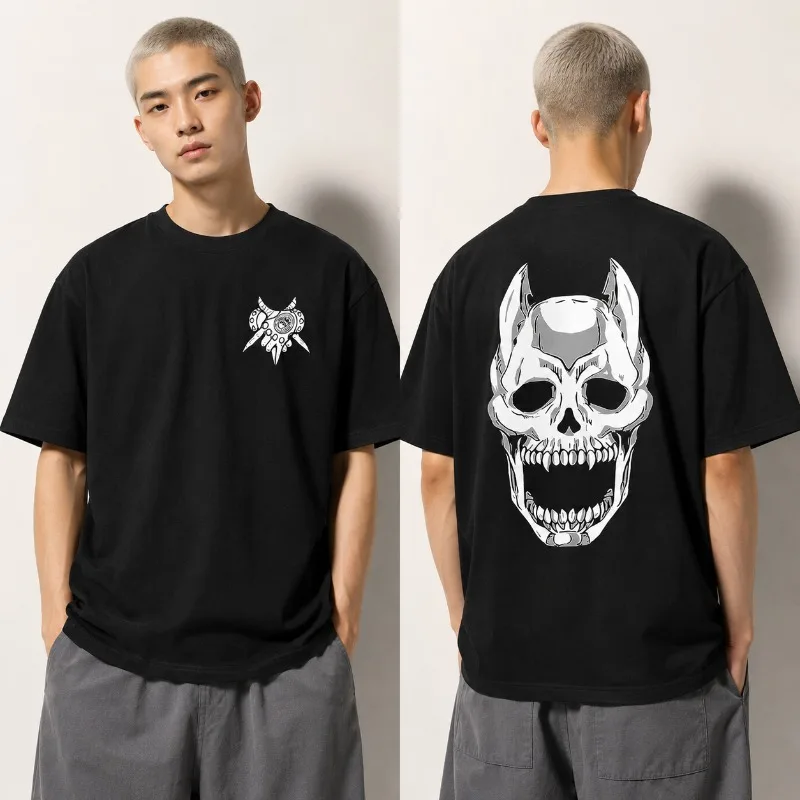 Anime Gothic Jojo Bizarre Adventure Killer Queen T-shirt 2026 Summer Men's Women's Fashion Cotton Street Y2K T-shirt