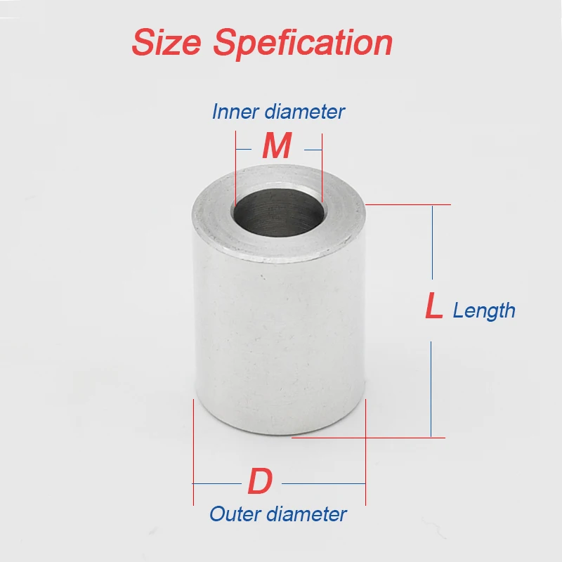 M2 M3 M4 M5 M6 M8 Aluminium Legierung Flache Unterlegscheibe CNC Hülse Buchse Dichtung Nicht-gewinde Stand-off Spacer für RC Modell Teil – Detail 1