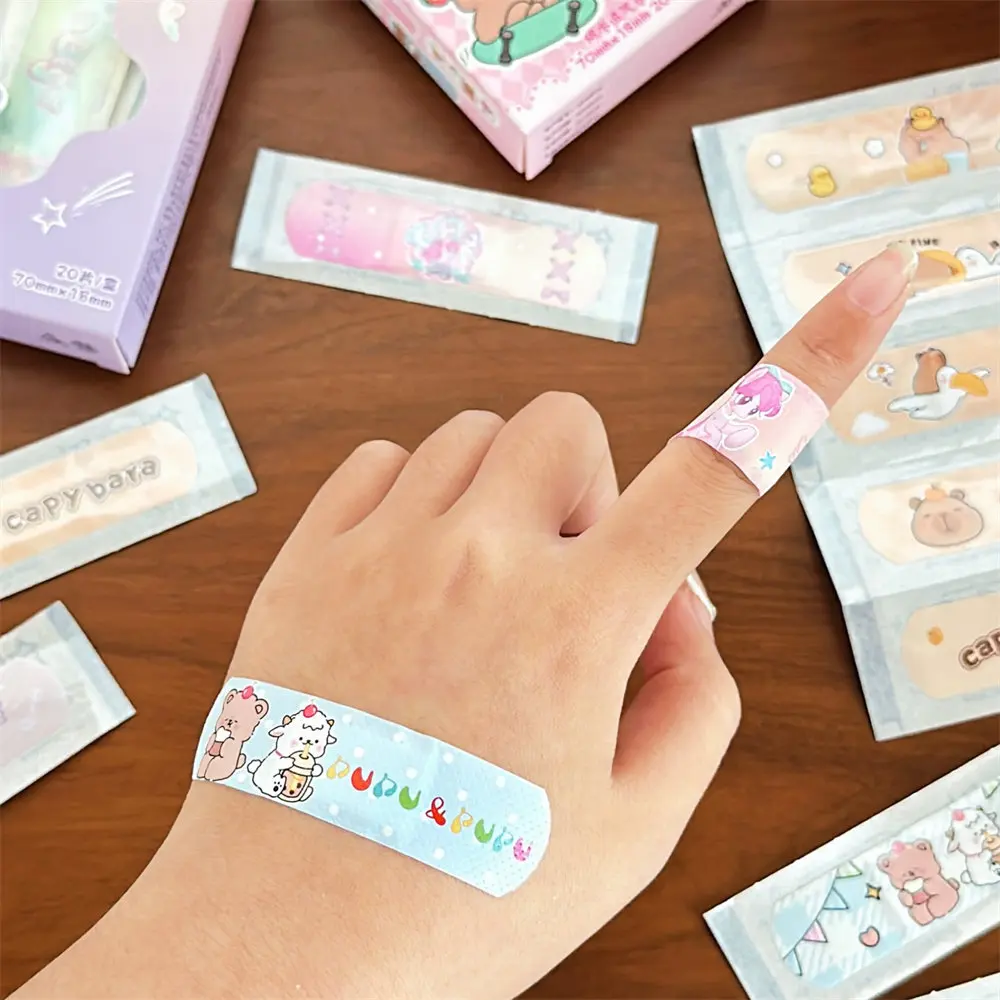 20pcs/box Cartoon Cute Bandaids for Kids Emergency Hemostatic Plaster Patch Soft Breathable Dressing Patch Adhesive Bandages