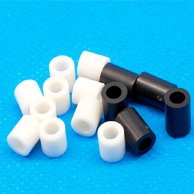 25Pcs Black White ABS Nylon Spacer Hollow Standoff Washer ID 3/4/5/6/8mm Non-threaded Plastic Bushing for M3 M4 M5 M6 M8 Bolt