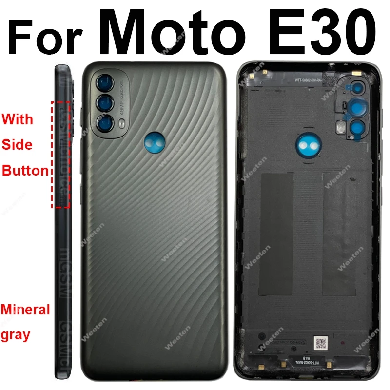 For Motorola Moto E20 E30 E40 Back Battery Door Housing Cover Rear Cover Back Battery Case Replacement Parts