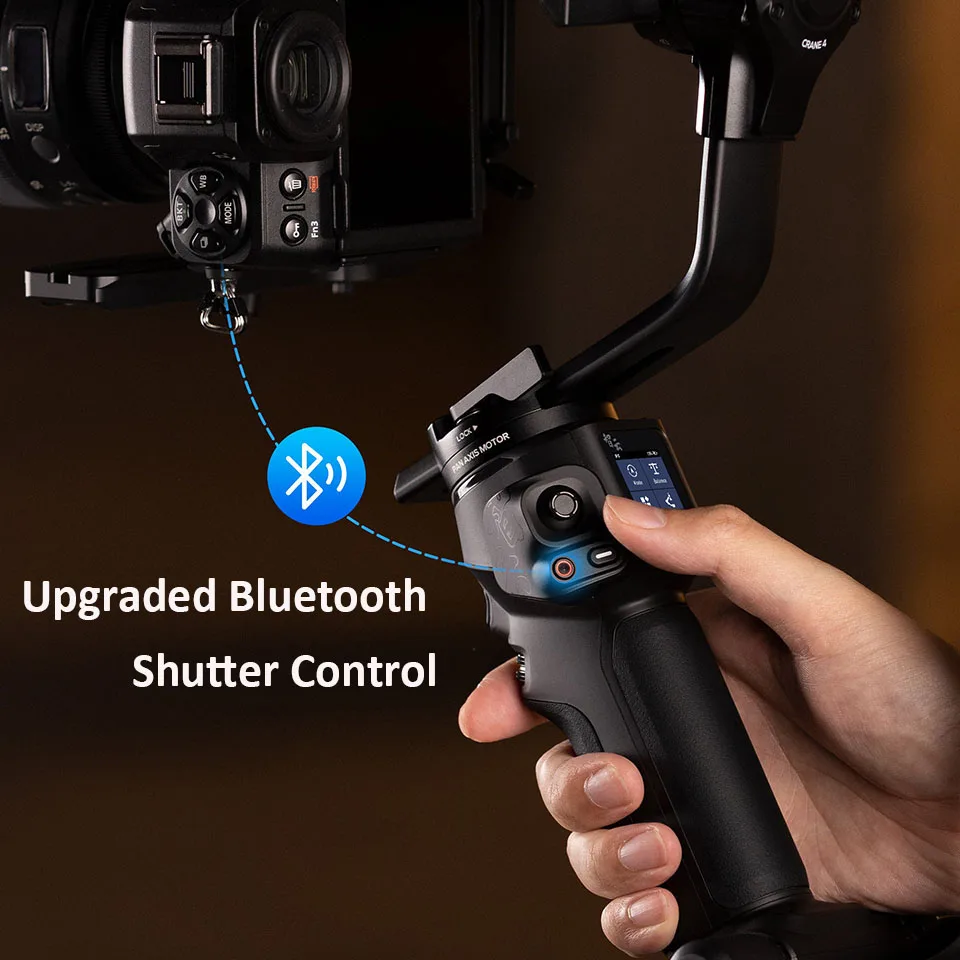 ZHIYUN Crane 4 3-axis Handheld Gimbal Camera Stabilizer Bluetooth Controlled Portrait Shooting  for SONY Nikon Canon DSLR Camera