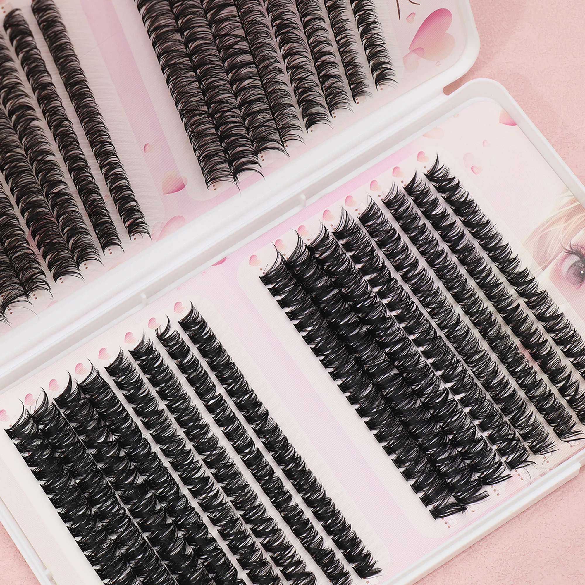 30P+40P DIY Cluster Lashes Mix Charm Style Eyelashes Extension False Eyelash Makeup Tool Russian Volume