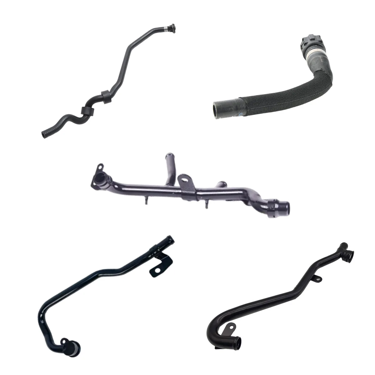 5N0122447AB 4G0122109AF Coolant Heater Hose High Temp Resistant For VW Jetta Sagitar Audi A6L C7 1.4T Engine Cooling Pipe