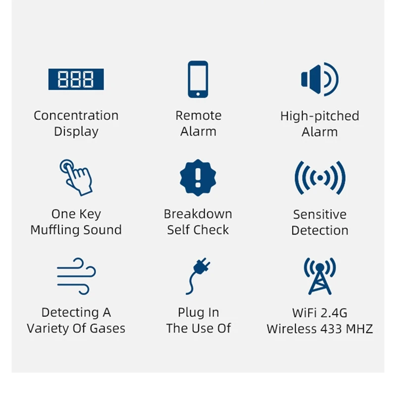 Tuya Wifi Natural do detektora wycieku gazu LPG czujnik wycieku Alarm dźwiękowy i pilot 433Mhz ochrona bezpieczeństwo