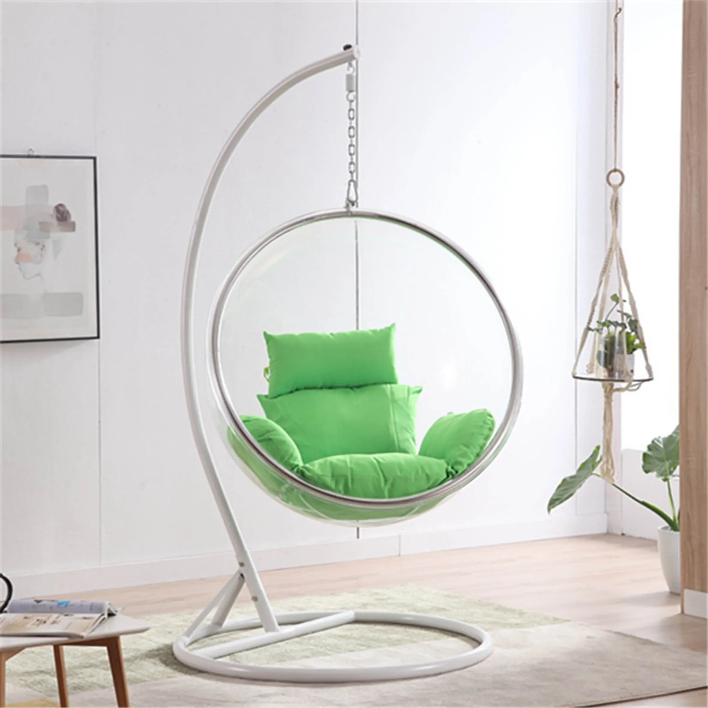 2026 High Quality Single Seat Patio Swings Outdoor Hanging Swing,Egg Chair With Stand Portable Round Hammock Leisure Garden Set/