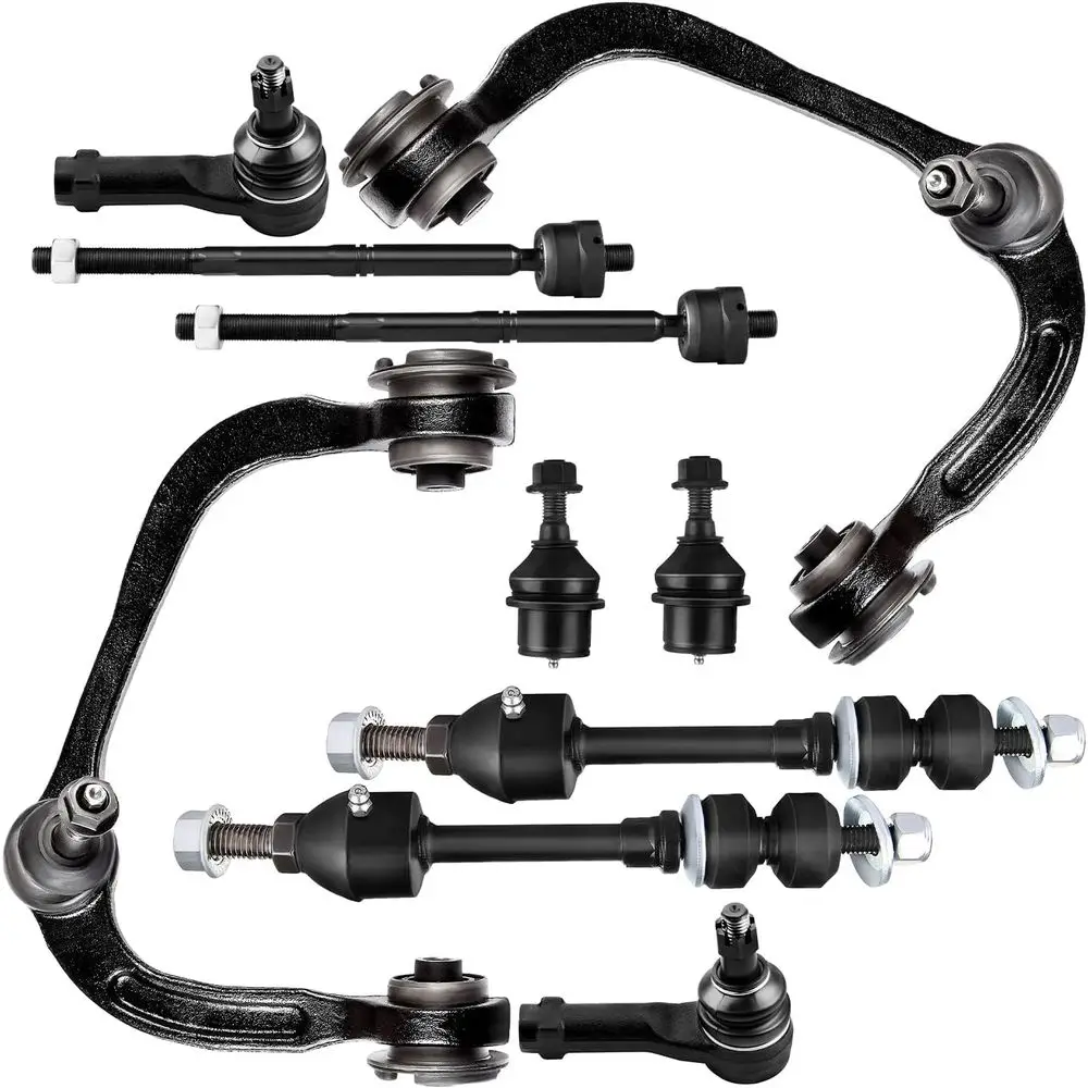 

4WD Front Suspension Kit with Upper Control Arms, Lower Ball Joints, Sway Bar Links, and Tie Rod Ends for 2005-2008 Ford F-150 a