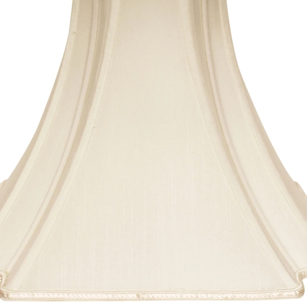 사각형 전등갓 흰색 실크 패브릭 소프트 백 램프 그늘 V 코너 디자인 워셔 피터 거실 침실 조명