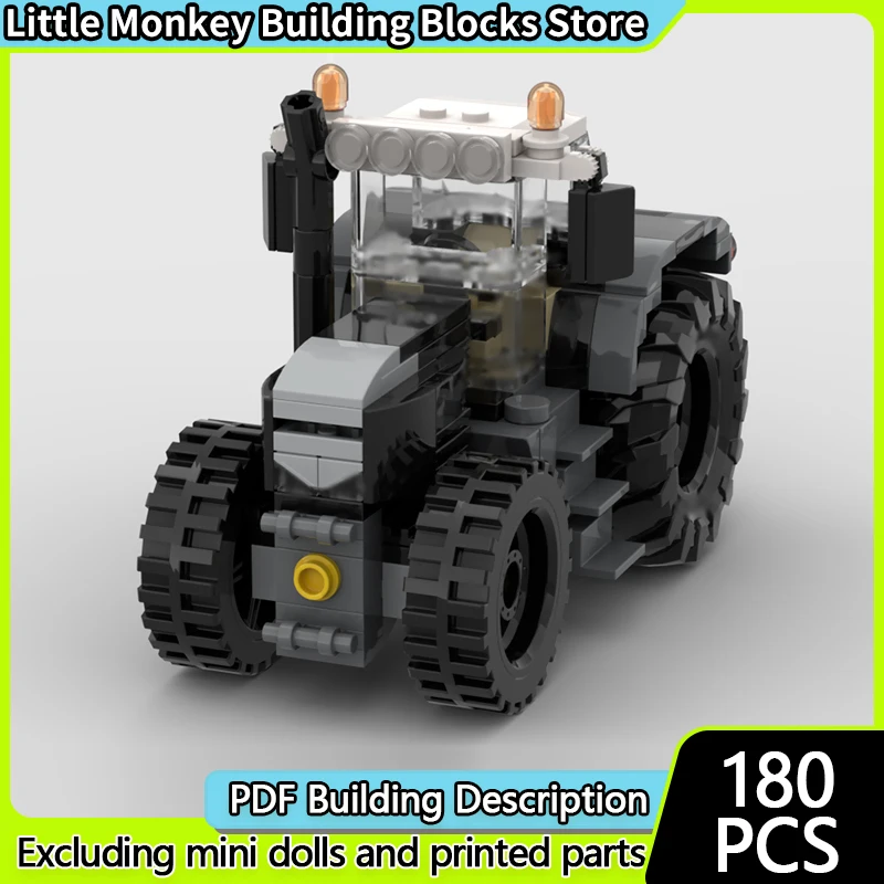 

City Car Model MOC Building Bricks 936 Vario Black Beauty Tractor Modular Technology Children Holiday Gifts Assemble Toys Suit