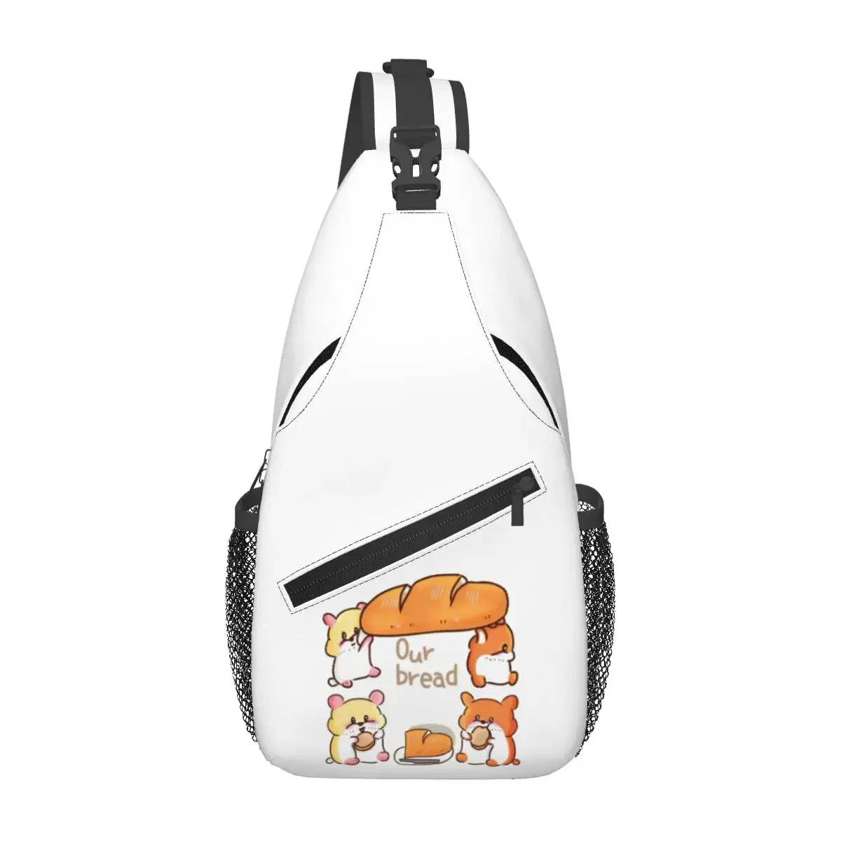 

Hamster Hamster Lover - Our Bread 1 Chest Bag Men Sling Crossbody Backpack Chest Bag Traveling Hiking Daypack Shoulder Bag