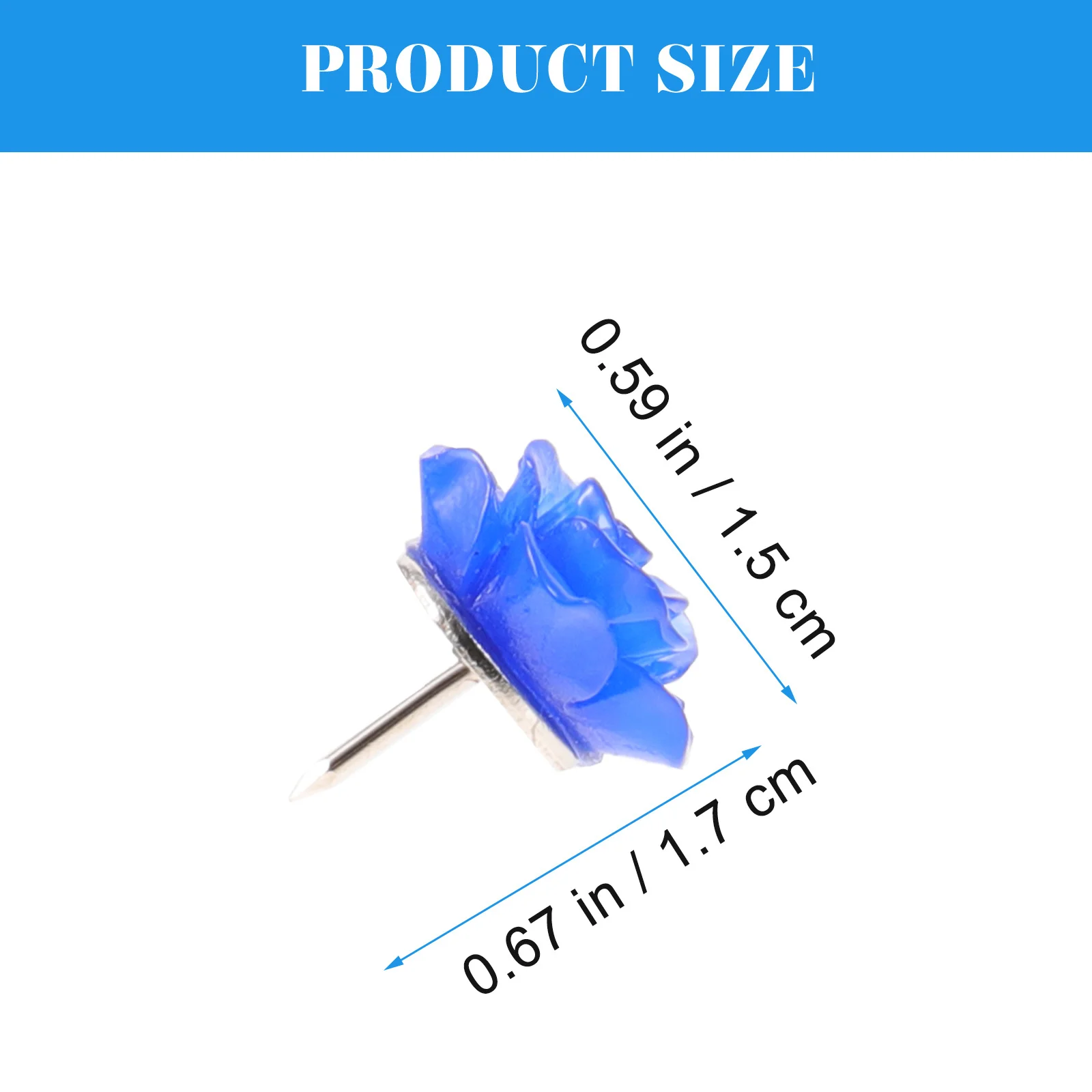 30Pcs Colorful Pushpins Flower Style Thumb Tacks for Daily Use Home Decoration Map Planning Small Compact Fixing Tacks