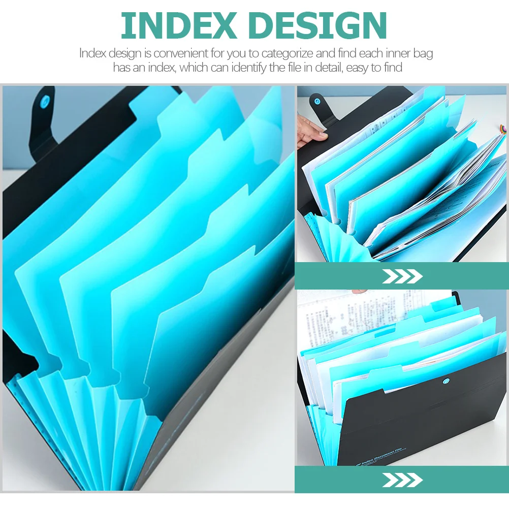 4 قطعة مجلد ملفات توسيع A4 منظم مستندات مكافحة ارتداء مكتب المنزل السفر استخدام إيصالات كوبونات تخزين التذاكر