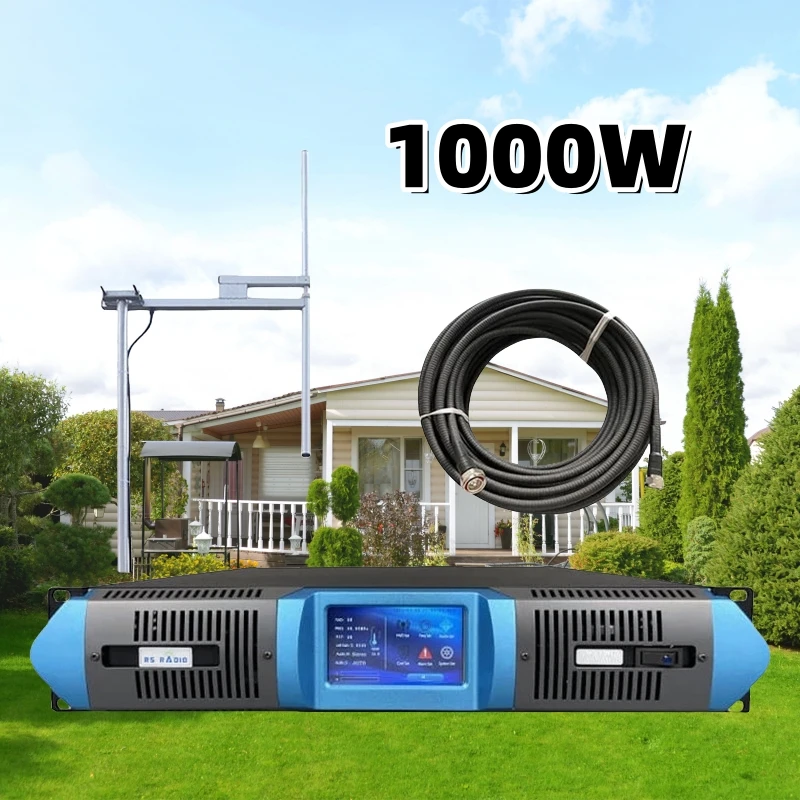 1KW FM Transmitter and 1-Bay Antenna and 30M Cables Broadcasting Equipment