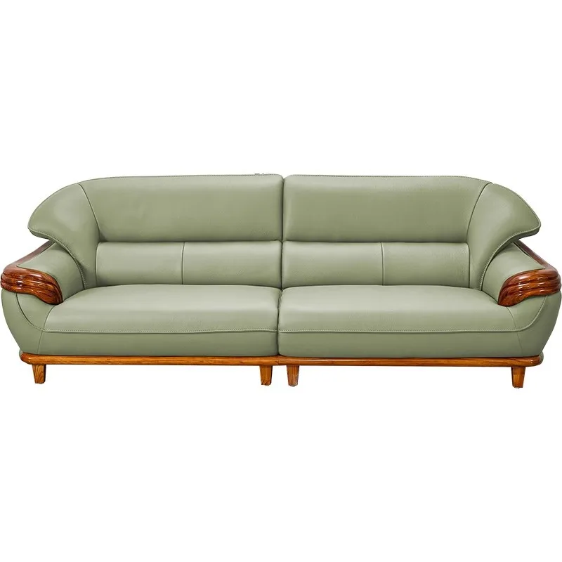 

Ebony leather sofa, corner princess combination, new Chinese furniture