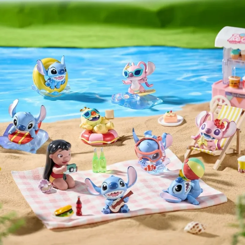 

Authentic Stitch Summer Party Handmade Blind Box Surprise Box Stitch Cute Desktop Ornament Trendy Play Gift