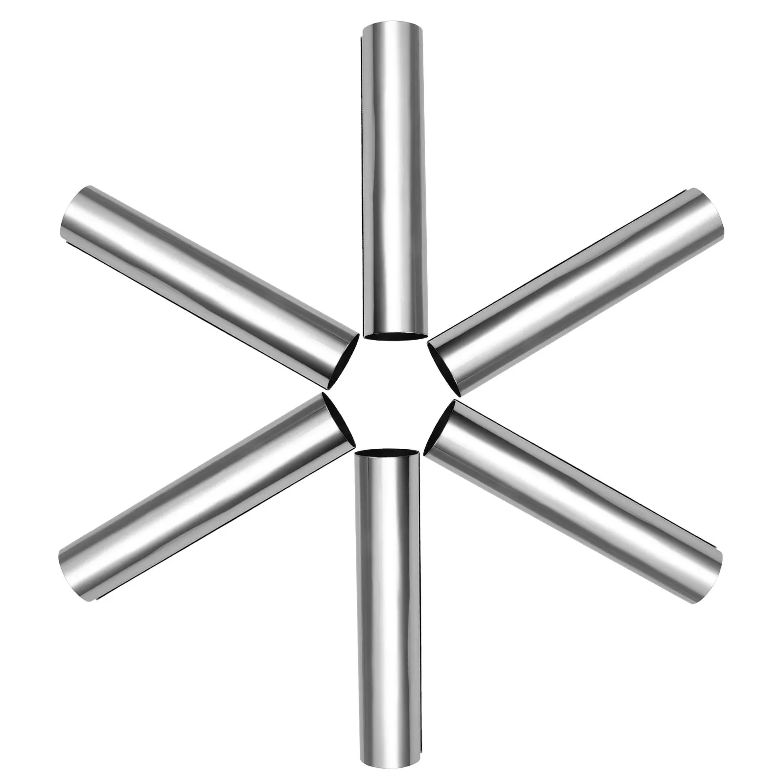 

6Pcs Stainless Steel Cannoli Maker Tubes Cylinder Baking Molds Reusable Pastry Cones Connoli Molds Connoli Form