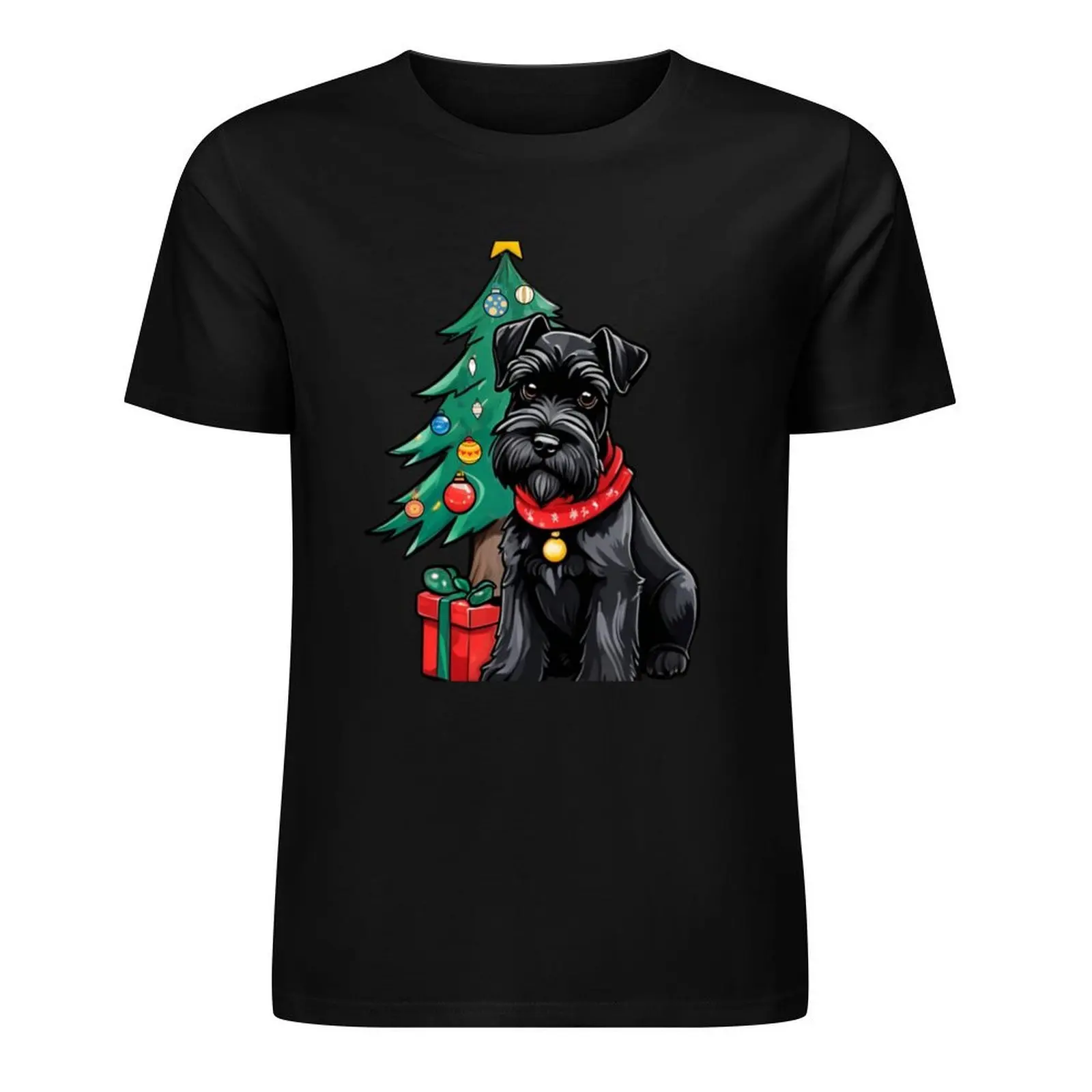 Merry Black Mini Schnauzer Christmas T-Shirt cotton graphic tees oversizeds new edition plain tshirts for men