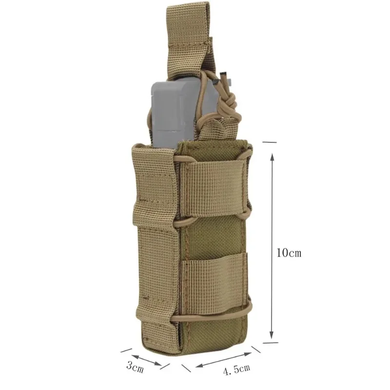 

1000D Nylon Tactical 9mm Magazine Pouch Bag Pistol Single Mag Pouch Molle Flashlight Pouch Hunting Airsoft Holster