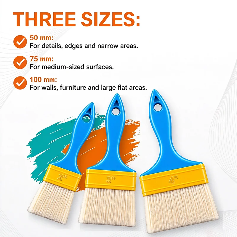 Nylon Paint Brushes Brush Paintbrush Drawing Pen for Wall Painting Home Cleaning Kitchen BBQ Plastic Multifunctional Hand Tools