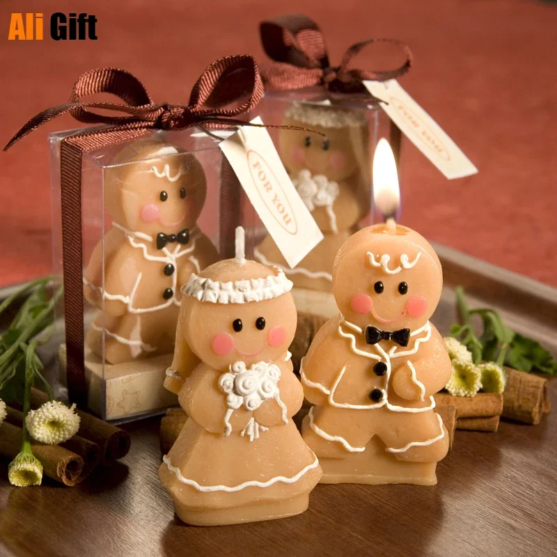 

12pcs Wedding Marriage Decoration Christmas Candles Romantic Creative Giving Gifts Gingerbread Groom Bride