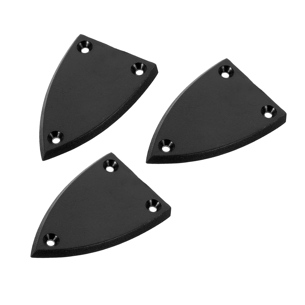 

3pcs Black Guitar Truss Rod Covers Electric Accessories Durable ABS Precision Tuning Stability Sound Protection Installation