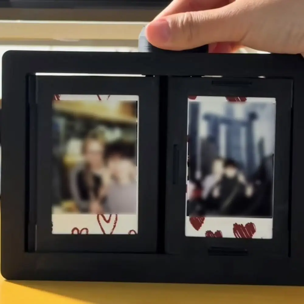 12 Pockets 3D Rotating Photocard Holder Transparent Protective Tabletop Photo Frame Rotating Page-turning Ornaments