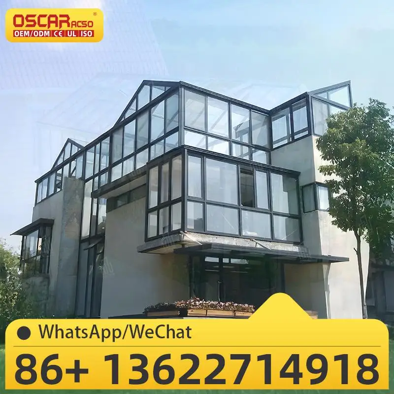 

Outdoor All Season Sunroom Extended Glass Aluminum Garden Conservatory for Patio Backyard Terrace sunroom