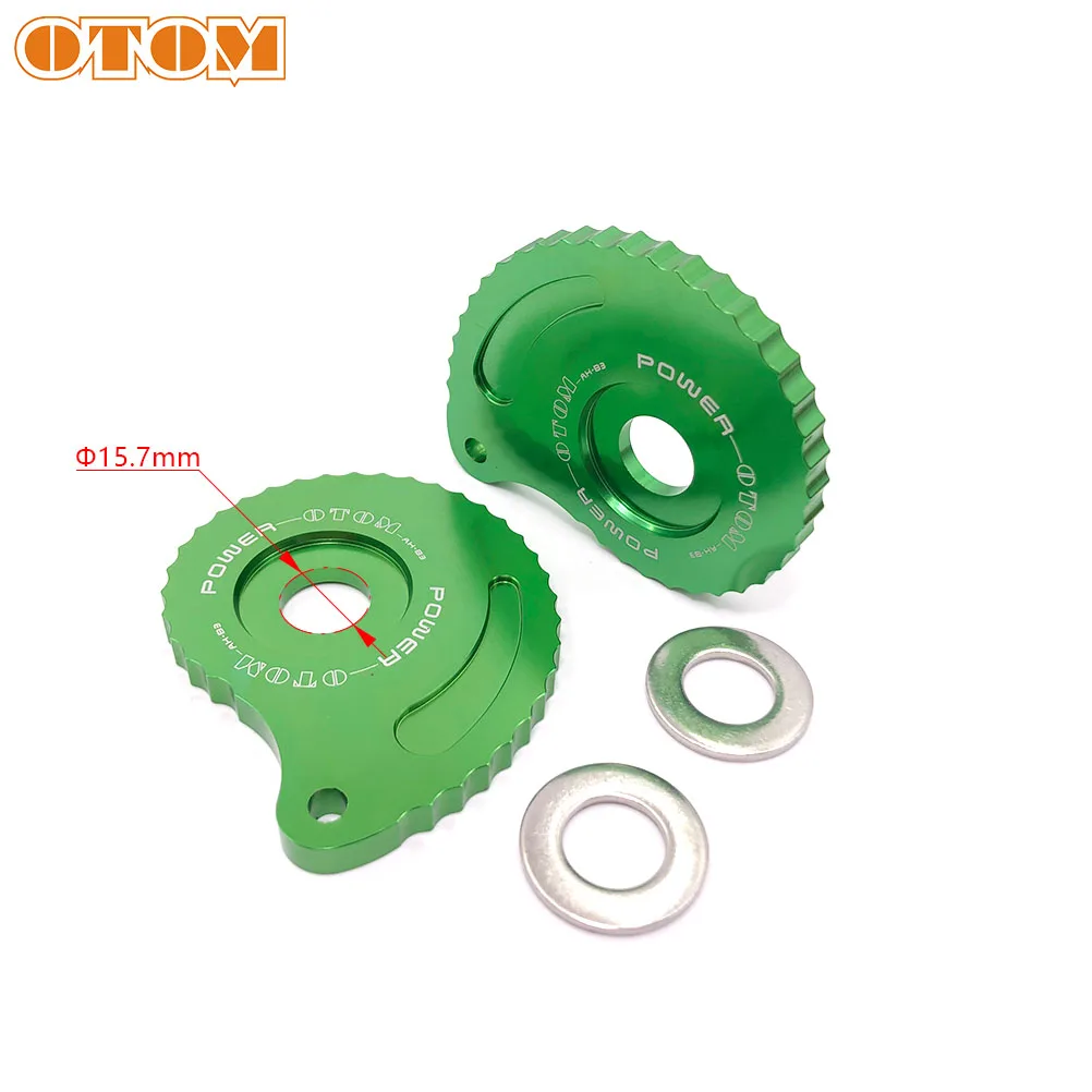 OTOM Motorcycle Chain Adjuster Axle Block Bicycle Aluminum Rear Hub Axle Flange Seat Fixed Bolt Nut Fit For YAMAHA TRICKER XG250