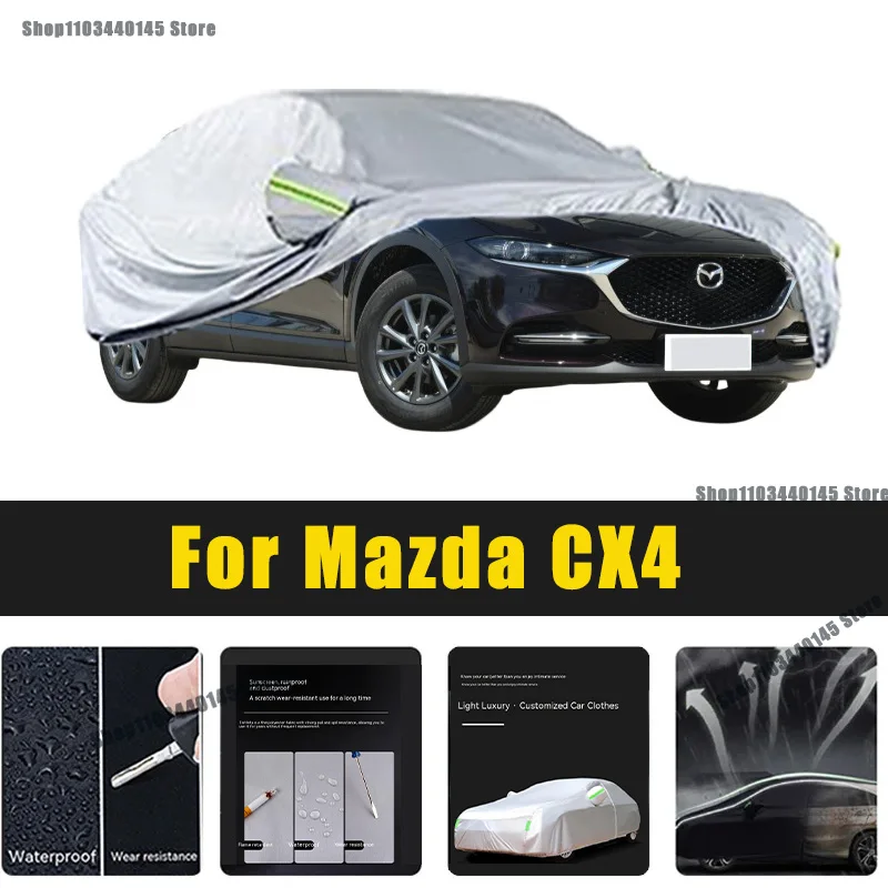 

Full Car Covers Outdoor Sun UV Protection Dust Rain Snow Oxford cover Protective For Mazda CX4 Accessories car umbrella