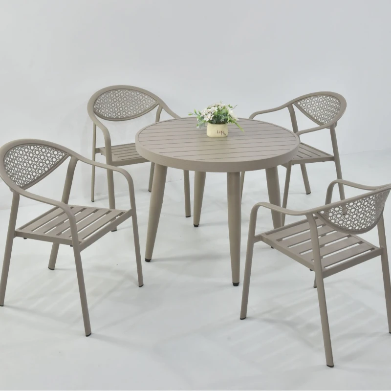 

Outdoor tables and chairs courtyard outdoor leisure open-air terrace aluminum alloy dining table balcony coffee table