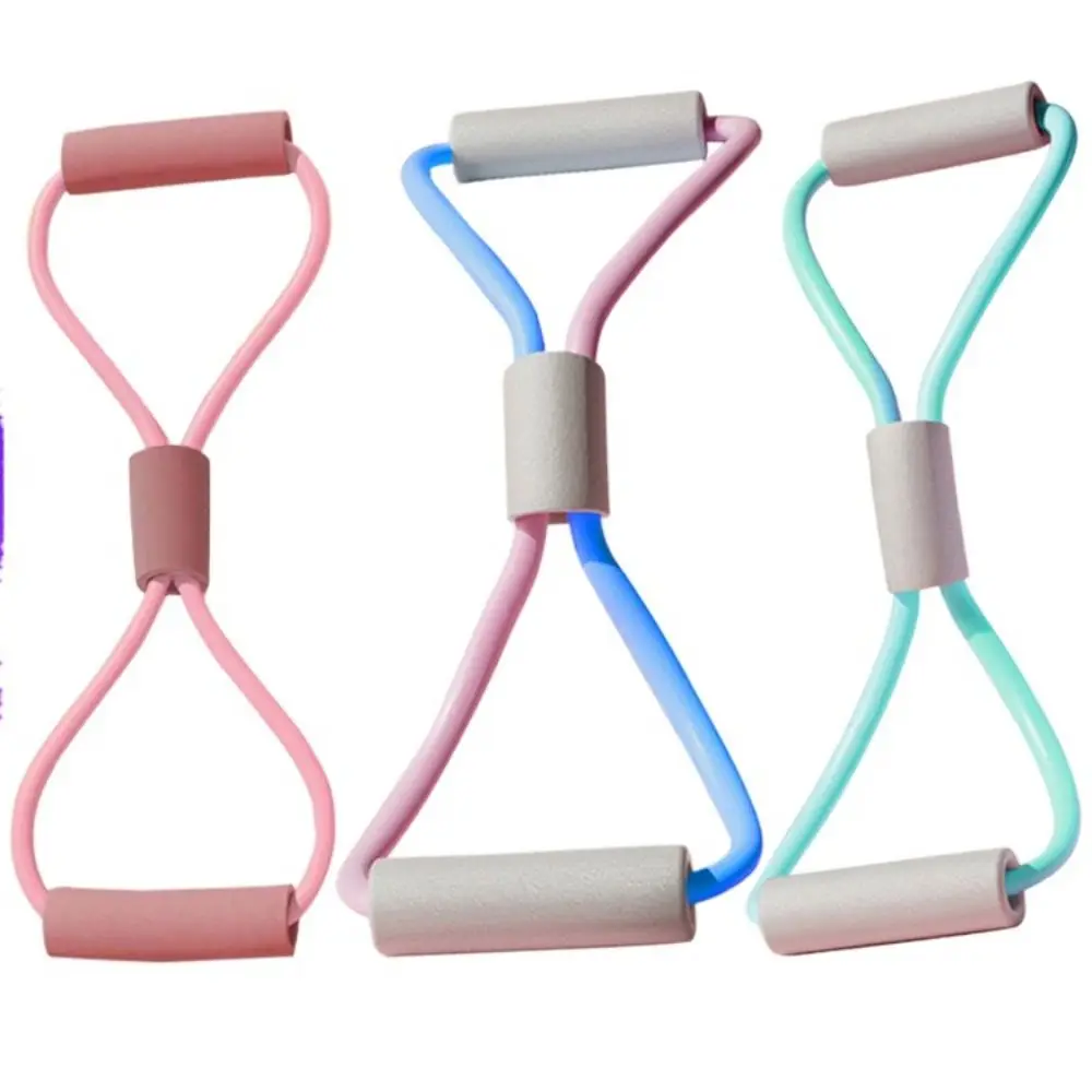 Tensile Tape Yoga Resistance Band 8 Shape Chest Expander Fitness Resistance Bands Crossfit Exercise Solid Color Pull Rope Band