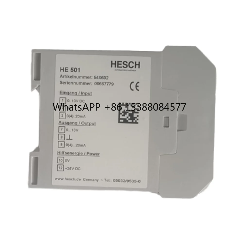 

HESCH HE501 Industrial Signal Converter Universal Isolator for Measuring Circuits 2000V Insulation EMV Compliant