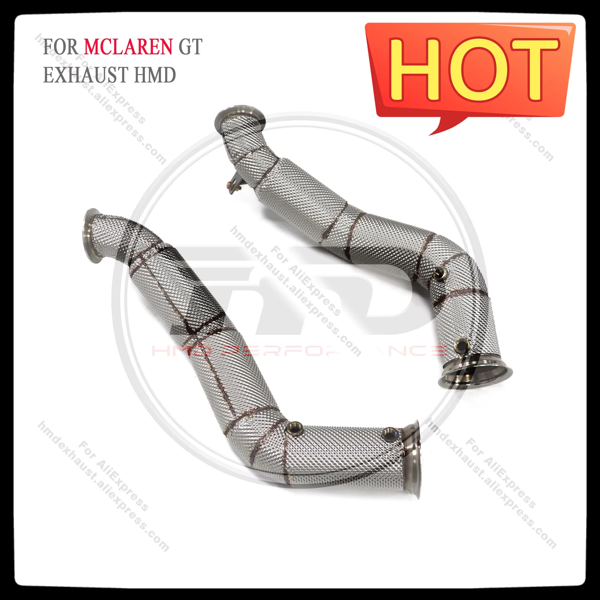 

HMD Exhaust System Stainless Steel Performance Downpipe for McLaren GT 4.0T With Heat Shield 3.5 Inch Pipe