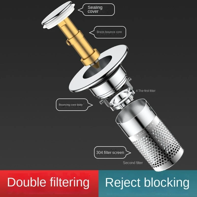 الفولاذ المقاوم للصدأ الطابق استنزاف تصفية مغسلة التوصيل مكافحة رائحة المنبثقة ترتد الأساسية حوض سدادة الشعر الماسك دش مصفاة حوض #3