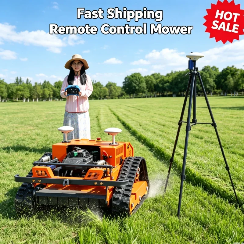 Customized Hot Sale Remote Control Lawn Mower Zero Turn Lawn Mower Intelligent Control For Sloped Grassland