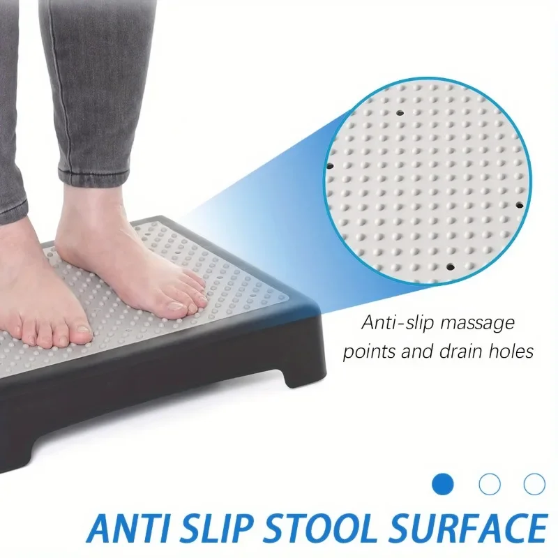 สตูลสตูลสแควร์ Anti-SLIP แบบพกพาน้ําหนักเบาบันได Assist สําหรับในร่มและกลางแจ้งห้องนอนห้องน้ําผู้สูงอายุเฟอร์นิเจอร์