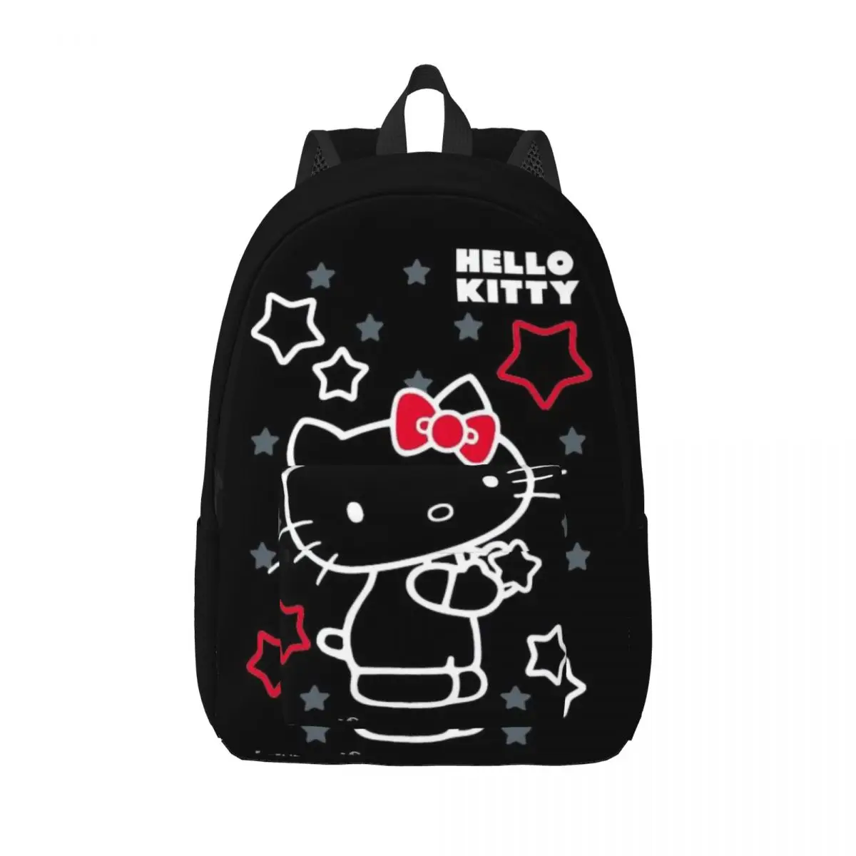 Custom 3D Printing Hello Kitty Canvas Backpacks for Girls Boys Kitty White School College Travel Bag Bookbag Fits 15 Inch Laptop