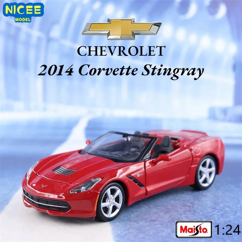 

Maisto 1:24 2014 Chevrolet Corvette Stingray Convertible Diecast Car Metal Alloy Model Car Children's toys collection gifts B854