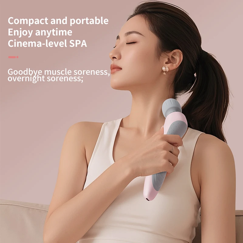 Portable Handheld Massage Device, Multi‑Intensity Vibration Massager with Type‑C Charging for Daily Body Comfort Care