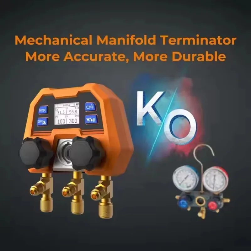 Automotive Air Conditioning Tool 4B Digital Electronic Pressure Gauge ABS Material -10~50C Fluorine Adding Snow 3-Year view 2