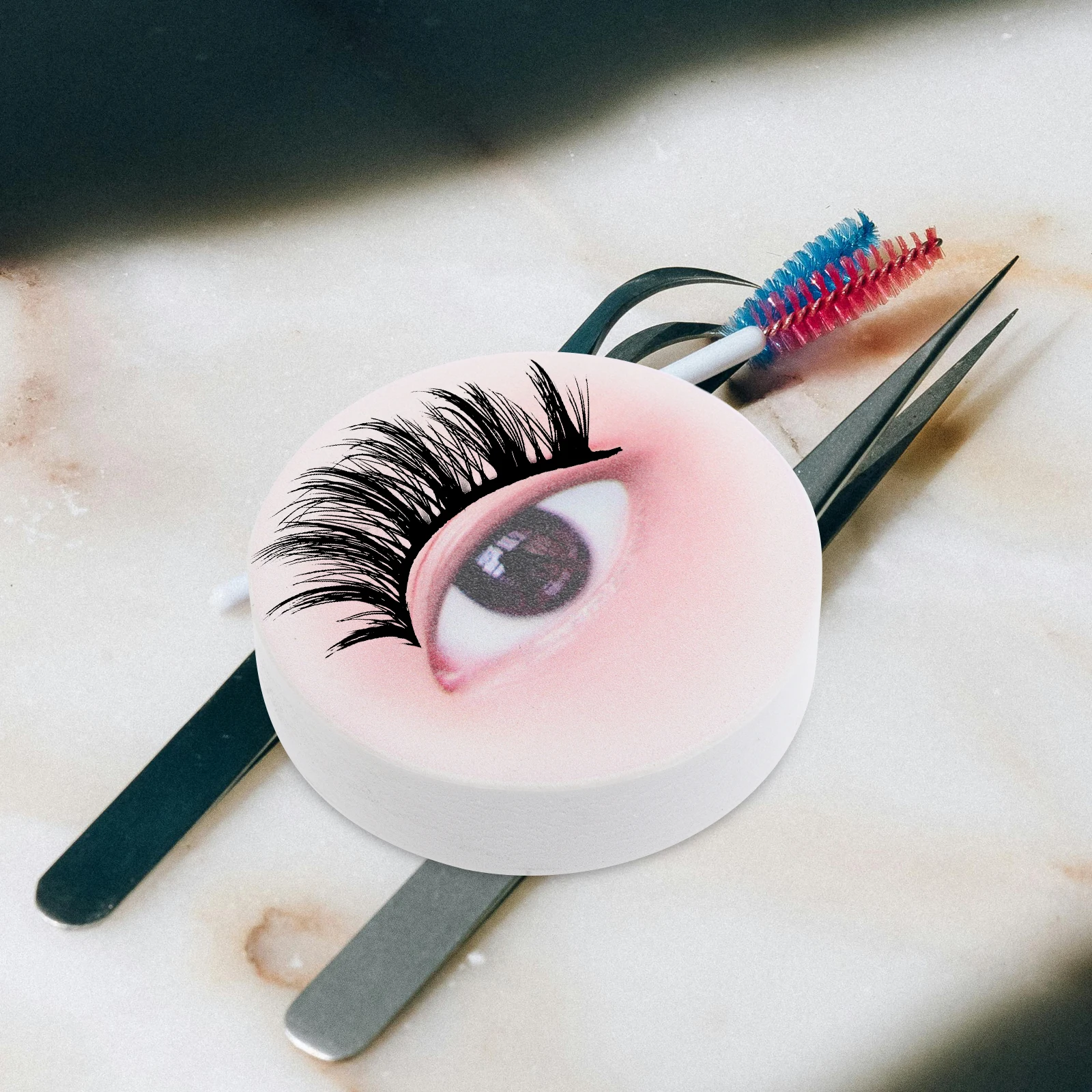 

3Pcs Eyelash Extension Practice Pad Reusable DIY Sponge Display Mannequin Tools for Beginners Accessories Training